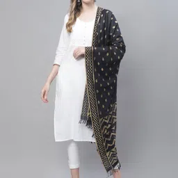 LOOM LEGACY Ethnic Motifs Woven Design Dupatta-image-26