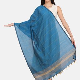 THE WEAVE TRAVELLER Women Blue Woven Design-picture-46