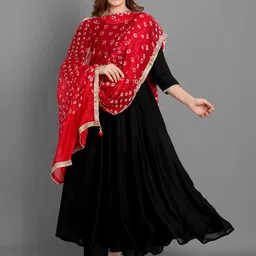 SINGNI Gotta Patti Anarkali Kurta with Trousers & Dupatta-18
