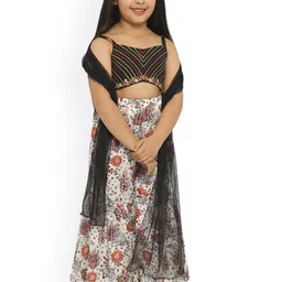 Nauti Nati Girls Floral Embroidered Top with Sharara & Dupatta-picture-0