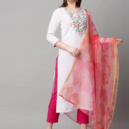 KALINI Women Floral Embroidered Kurta with Trousers & With Dupatta-picture-52