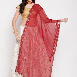 Clora Creation Embroidered Dupatta with Gotta Patti-image-44