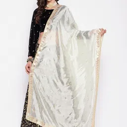 Clora Creation Embroidered Dupatta with Gotta Patti-48