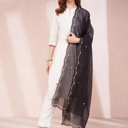 Fabindia Ethnic Motifs Embroidered Dupatta with Thread Work-15