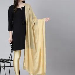 TWIN BIRDS Solid Lightweight Shimmer Dupatta-19