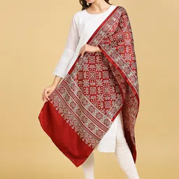 Dupatta Bazaar Ethnic Motifs Printed Block Print Dupatta image 1