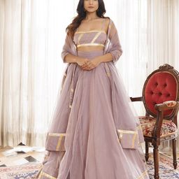 Ragavi Embroidered Shoulder Straps Organza Ready to Wear Lehenga & Blouse With Dupatta-picture-16