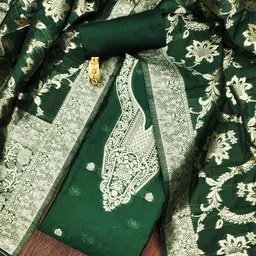 SHADOW & SAINING Floral Woven Design Unstitched Dress Material-image-8
