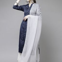 ADA Grey Solid  Sustainable Handloom Dupatta with Hand Embroidered Border-picture-12