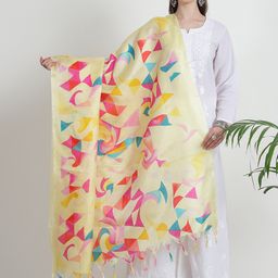 LOOM LEGACY Printed Art Silk Dupatta-image-78