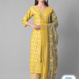 Dollar Missy Ethnic Motifs Printed Beads and Stones Kurta With Palazzos & Dupatta-15