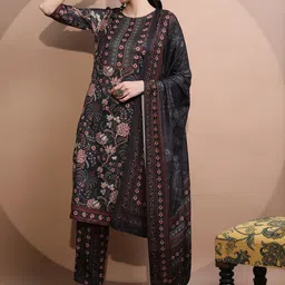 Vishudh Women Faux Pashmia Floral Printed Kurta with Palazzos & Dupatta-image-93