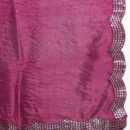 Clora Creation Violet Embroidered Dupatta with Sequinned image 2