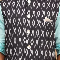 VASTRAMAY Men Kurta with Churidar & Nehru Jacket image 3