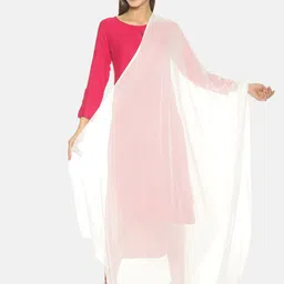 TWIN BIRDS Set Of 2 Solid Dupatta image 5