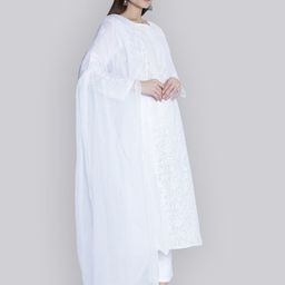 seva chikan Seva Lucknowi Chikan Dupatta image 3