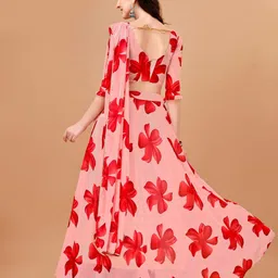 PMD Fashion Printed Semi-Stitched Lehenga & Unstitched Blouse With Dupatta image 4
