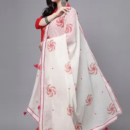 Clora Creation Ethnic Motifs Embroidered Dupatta & Mirror Work image 2