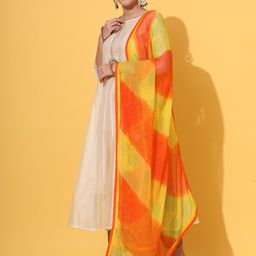 DECKEDUP Ethnic Motifs Printed Chiffon Dupatta image 4