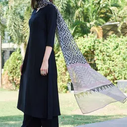 GoSriKi Women Regular Kurta with Palazzos & With Dupatta image 3