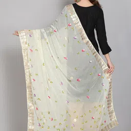 SOUNDARYA Printed Block Print Dupatta with Gotta Patti image 3