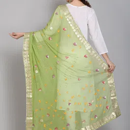 SOUNDARYA Printed Block Print Dupatta with Gotta Patti image 4