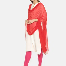 TWIN BIRDS Set Of 2 Solid Dupatta image 4