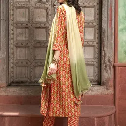 Sangria Printed Pure Cotton Kurta With Trouser & Dupatta image 3