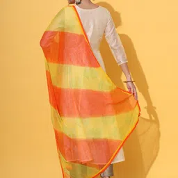 DECKEDUP Ethnic Motifs Printed Chiffon Dupatta image 5