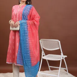 KETCH Ethnic Motifs Printed Regular Kurta With Trousers & Dupatta image 5