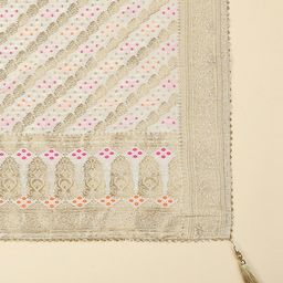 Dupatta Bazaar Woven Design Silk Dupatta with Zari & Gotta Patti image 2