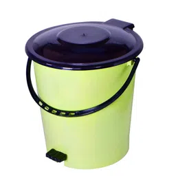 Kuber Industries Set Of 2 Green & Black Solid Dustbin image 2