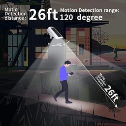 DAEEXINO (1Pcs Solar Waterproof Wireless Flood Light with Remote Control Security Simulation Dummy Camera Wall Lamp, Solar Light with Motion Sensor with Remote Control. image 5