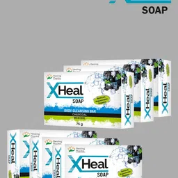 Healing Pharma Set Of 6 Xheal Activated Charcoal Soap 75 g Each-15
