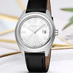 ESPRIT Men Embellished Dial & Leather Straps Analogue Watch ES1G431L0015-26