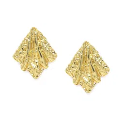 Estele Gold Plated Modern Demifine Stud Earrings-15