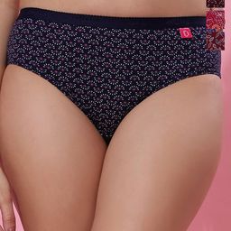 Dollar Missy Women Assorted Pack of 4 Cotton Hipster Outer Elastic Printed Briefs-picture-20