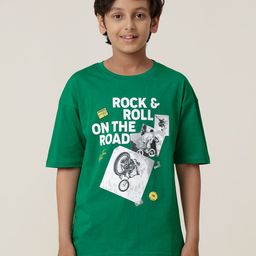 UNDER FOURTEEN ONLY Boys Printed Drop-Shoulder Sleeves Raw Edge T-shirt-picture-46