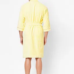 SPACES Adults Pure Cotton 380 GSM Quick Dry Ultra Soft Bathrobe with Fabric Belt image 5