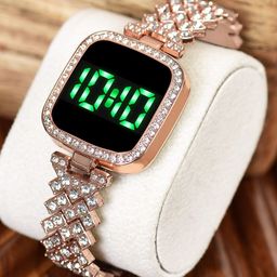 SWADESI STUFF Women Dial & Straps Digital Automatic Watch SDS 154 SQUARE ROSE GOLD-image-95