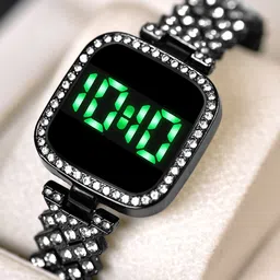 SWADESI STUFF Women Dial & Straps Digital Automatic Watch SDS 154 SQUARE BLACK-image-93