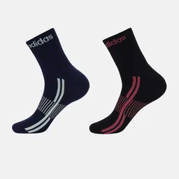 ADIDAS Men Pack Of 2 Patterned Calf Length Socks-picture-15