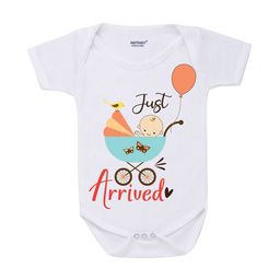 KNITROOT Kids White Graphic Printed Pure Cotton Bodysuits-image-69