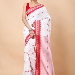 Ruuprekha Woven Design Ethnic Motifs Khadi Cotton Saree-image-75