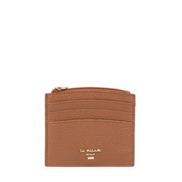 Da Milano Textured Zip Detail Leather Card Holder-picture-32