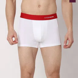 UnderJeans by Spykar Pack Of 2 Trunks UJNTPTC004PURPLEWHITE-32