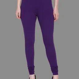 SPIFFY Women Purple Solid Churidar-image-14
