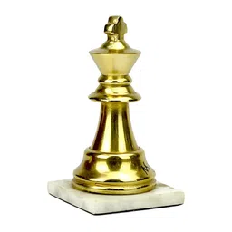 Hind Decor Aluminium Christmas Pawn Figurine Marble Base-image-50