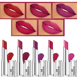 MI FASHION Set Of 5 Creme Matte Weightless Long-Lasting Lipstick - 3.5g Each-31