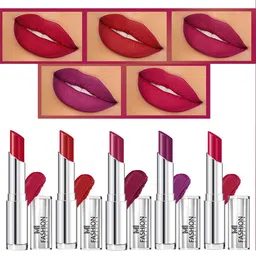 MI FASHION Set Of 5 Creme Matte Weightless Long-Lasting Lipstick - 3.5g Each-40